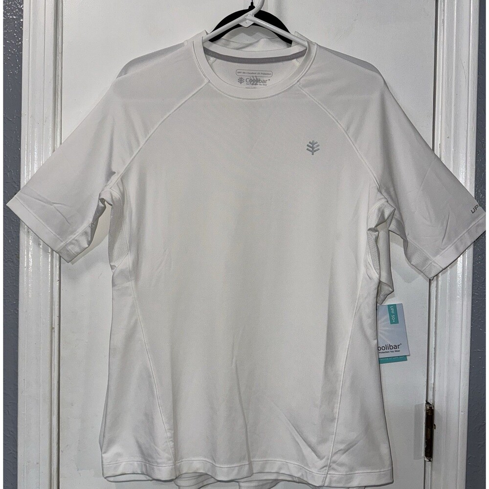 Coolibar Devi Fitness T Shirt Womens S White Moisture Wicking UPF NWT